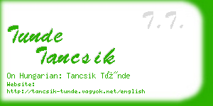 tunde tancsik business card